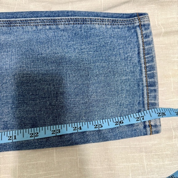 We The Free Free People Maggie May Carpenter Button Fly Denim Blue Jeans Sz 29 - Picture 9 of 9